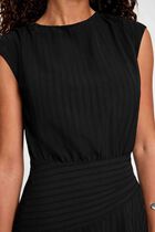 Asymmetric dress with short sleeves black women