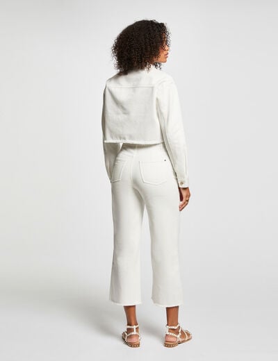 High-waisted flare jeans white women