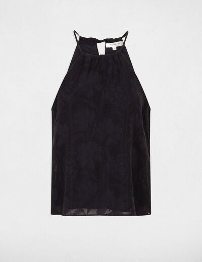 Top with halter neck navy women