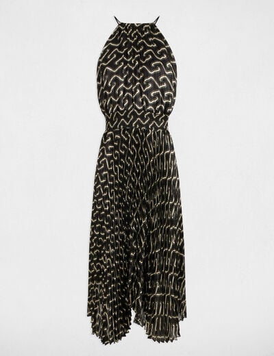 Printed maxi A-line dress multicolor women