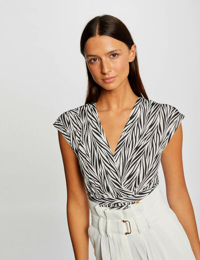 Short-sleeved printed t-shirt multicolored women