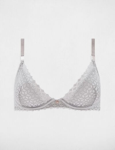 Padded bra silver color women