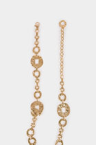 Hammered chain belt gold yellow women
