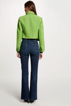 Short buttoned jacket aniseed green women