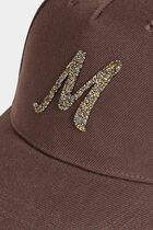 Sparkly cap dark brown women
