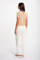 Sweater with a folded collar camel women