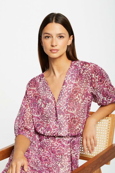 3/4-length sleeved shirt paisley print multico ladies'