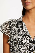 Short-sleeved t-shirt abstract print multicolored women