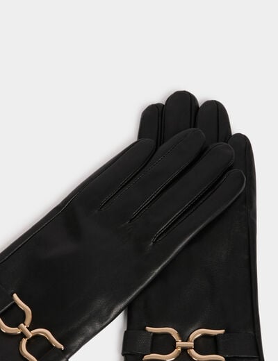 Gloves with buckle black women