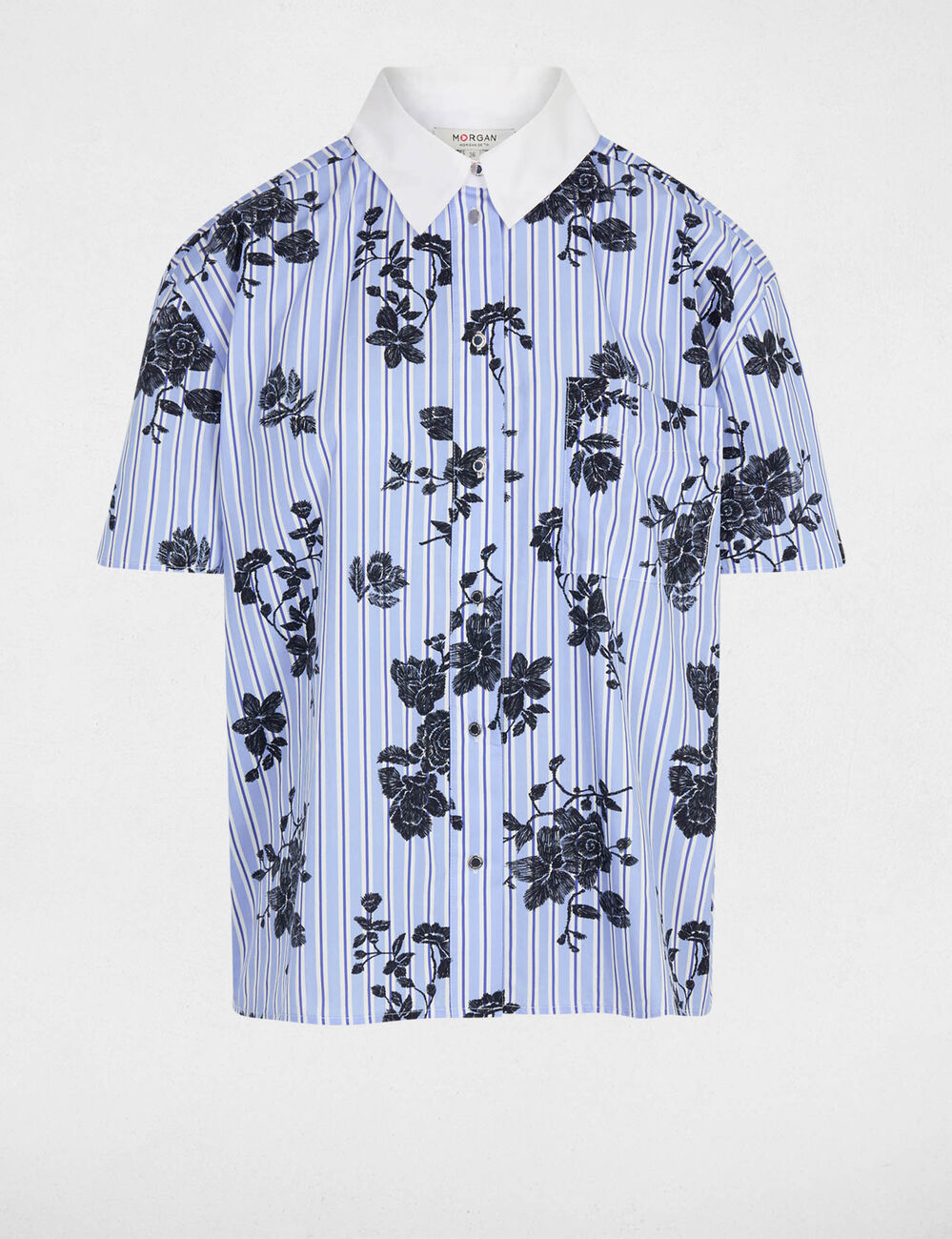 Shirt with contrast collar multicolor women