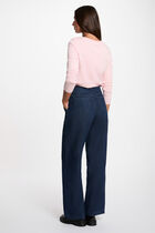 Sweater with round neck and buttons light pink women