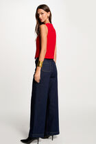 Sleeveless cardigan V-neck red women