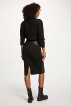 Jupe ajustée similicuir noir femme