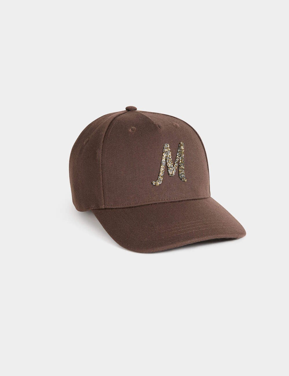 Sparkly cap dark brown women