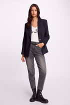 Short waisted jacket navy women