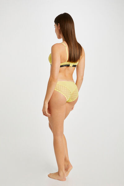 Lace brief yellow ladies'