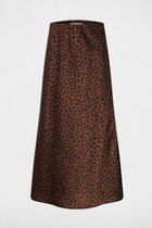 Satin long skirt multicolor women