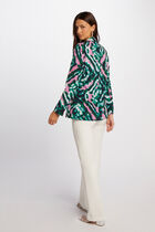 Printed loose blazer multicolored women