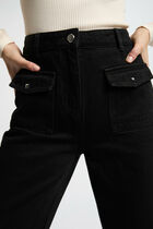 Wide leg jeans black women