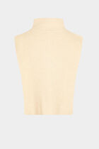 Zip-up poncho ivory women