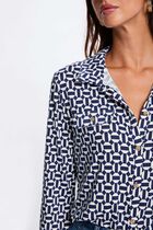 T-shirt with a turned-up collar white women