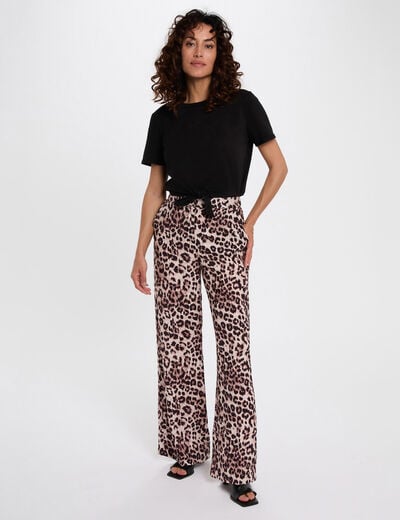 Fluid straight trousers multicolor women