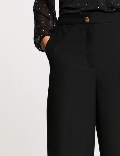 High-waisted wide-leg trousers black women