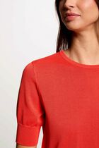 Short-sleeved jumper dark orange women
