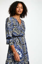 Printed mini A-line dress multicolor women