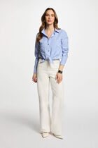 Striped long-sleeved shirt multicolor women