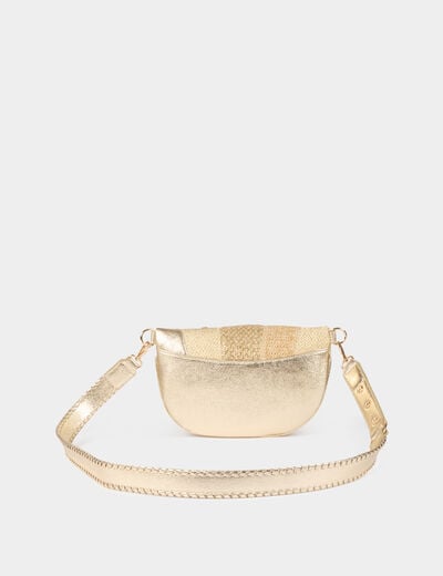 Metallised sling bag gold yellow women