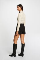 Long-sleeved jumper with turtleneck light pink women