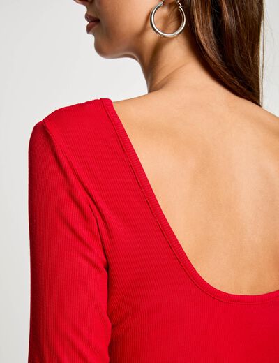 Long-sleeved t-shirt red women