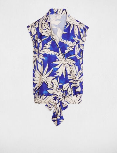 Short-sleeved t-shirt electric blue women