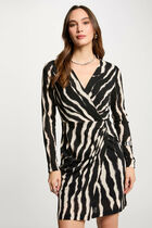 Wrap midi dress multicolor women