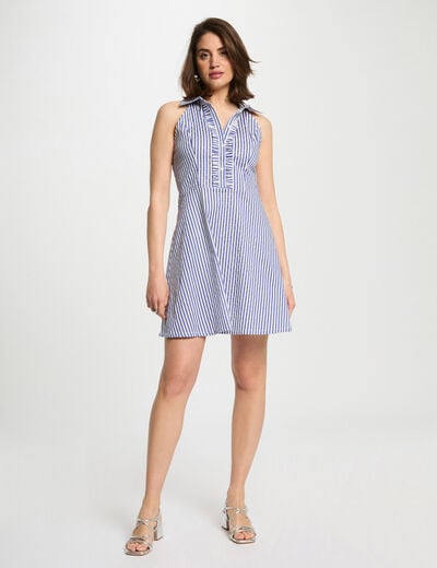 Striped A-line mini dress multicolor women