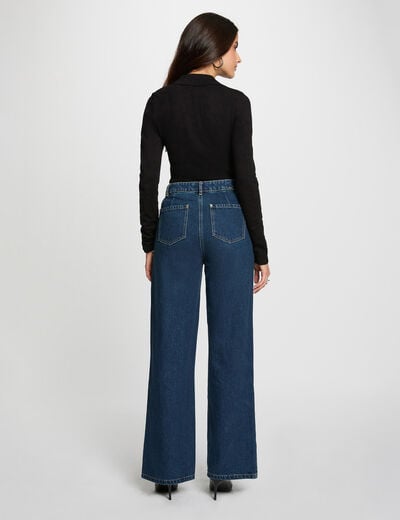 Fitted polo neck sweater black women