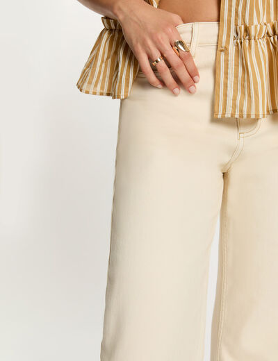 Wide-leg jeans beige women