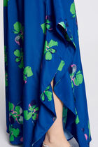 Robe longue droite imprimée multicolore femme