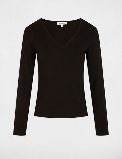 Long-sleeved t-shirt black women