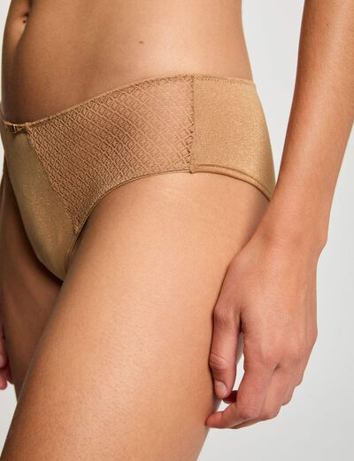 Lace shorts gold yellow women