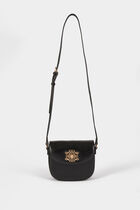 Faux leather crossbody bag black women