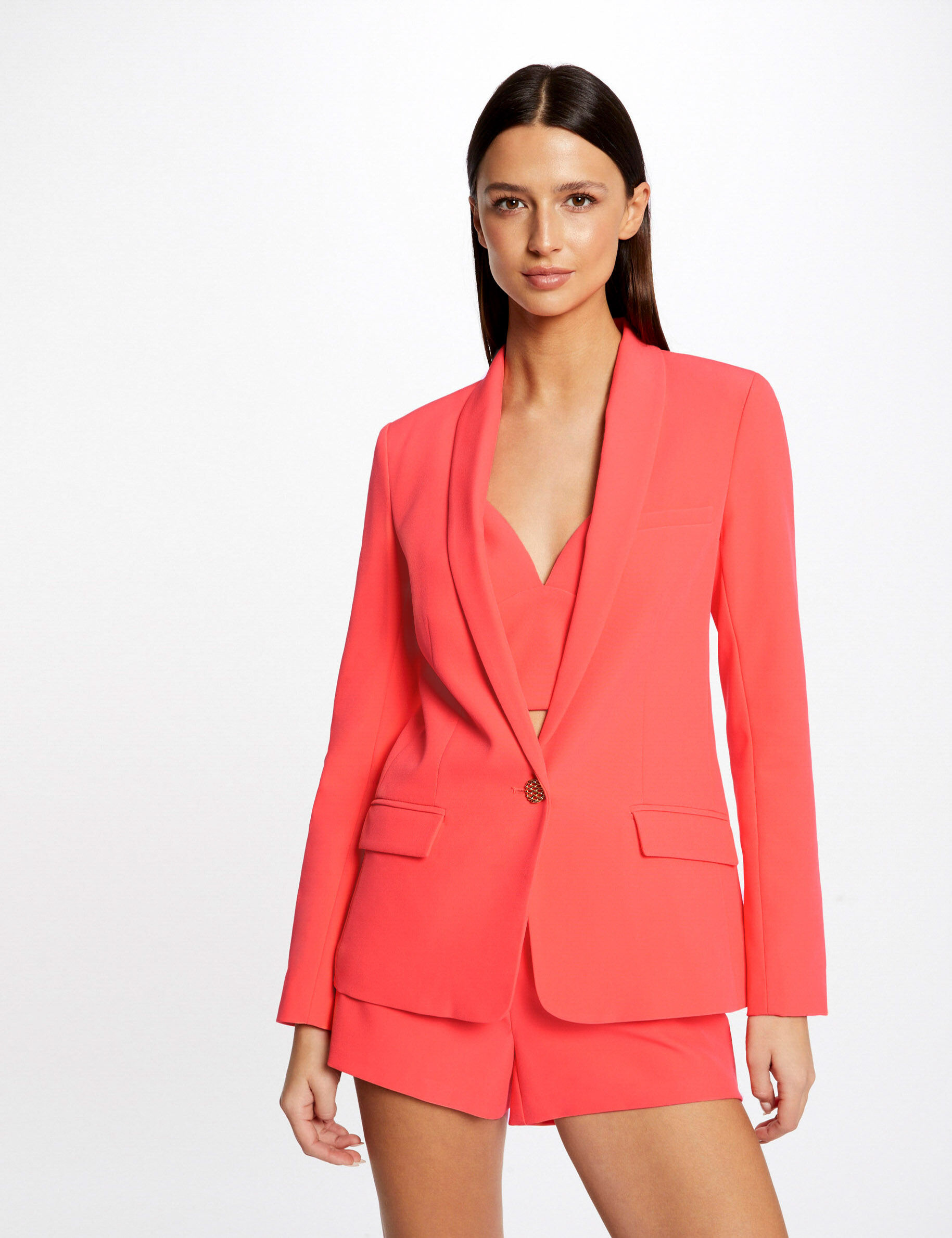 Blazer orange femme deals