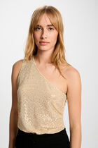 asymmetrical top rhinestones silver color women Asymmetrical top rhinestones silver color women