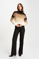 Jumper high collar camel women