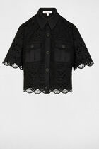 Short-sleeved shirt black women