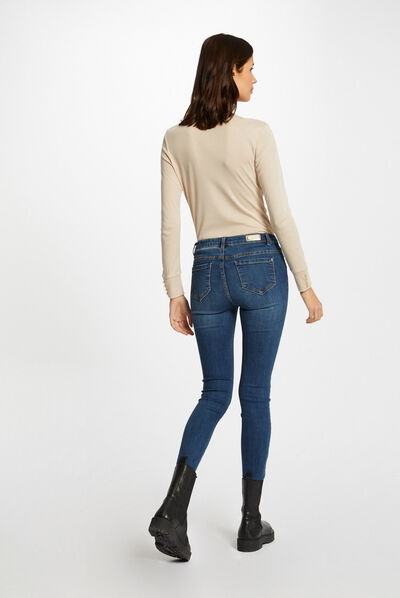 Long-sleeved t-shirt with V-neck putty ladies'