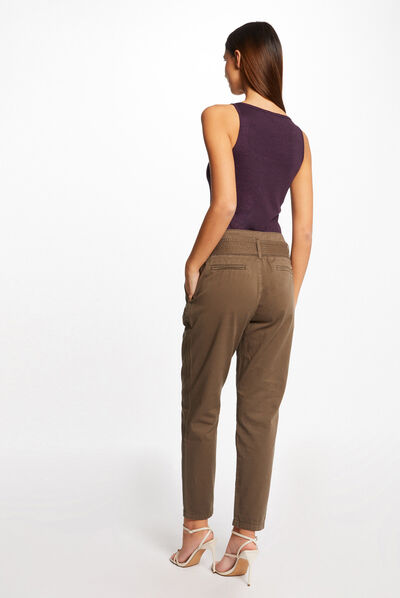 Vest top with wide straps and chains plum ladies'