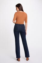 High-waisted bootcut jeans raw denim women