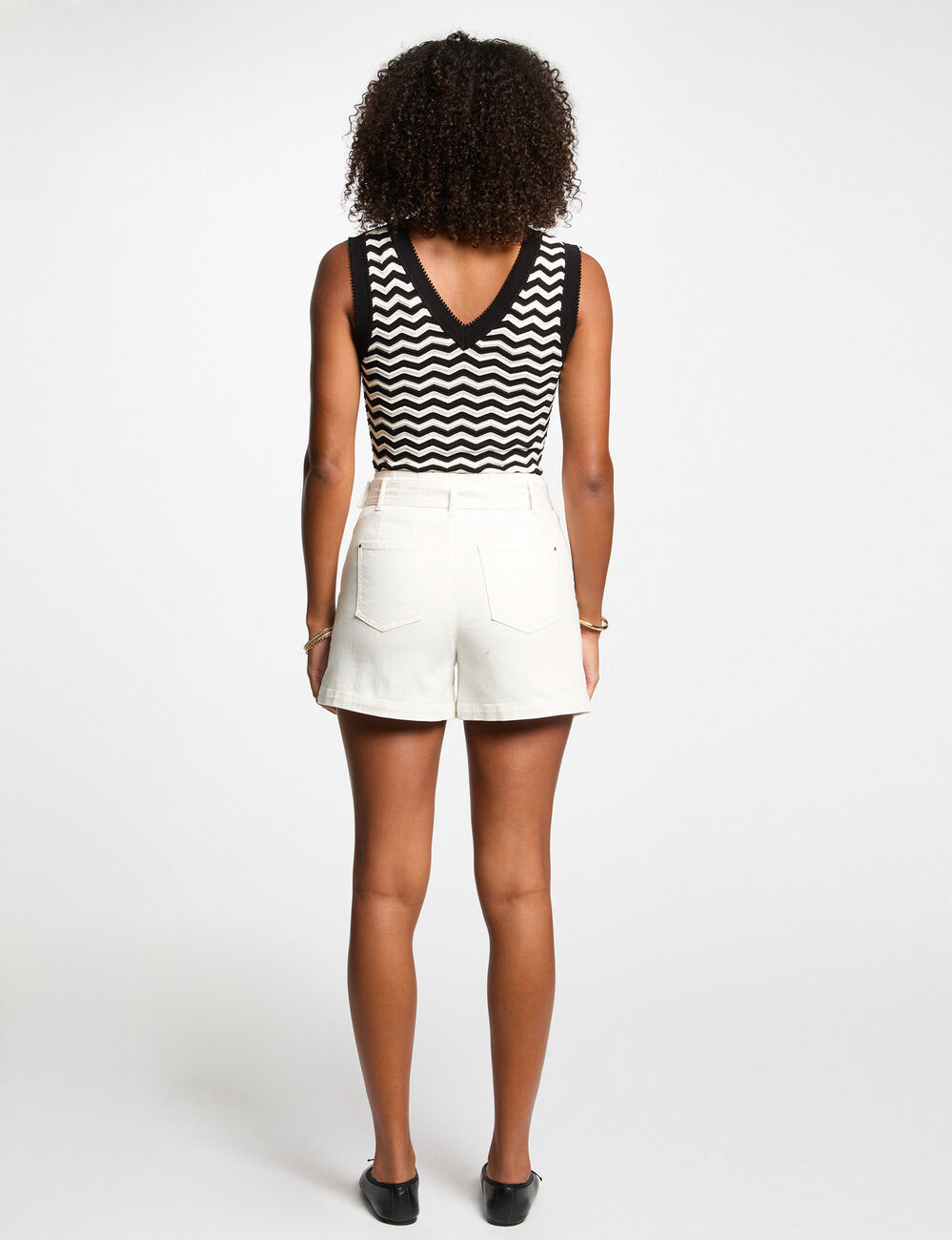Sleeveless knitted top black women